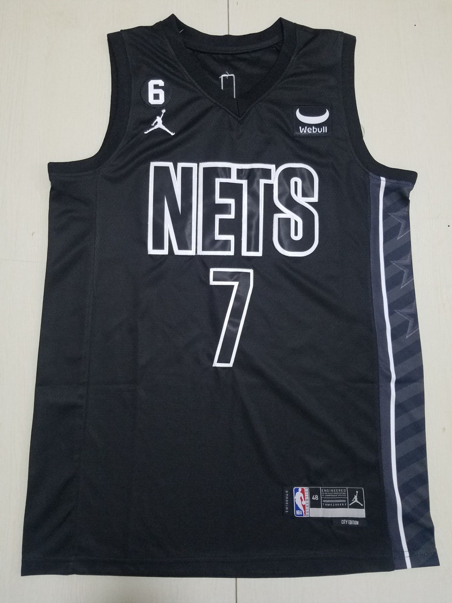 Men Brooklyn Nets #7 Durant Black Declaratory Edition 2022 NBA Jersey